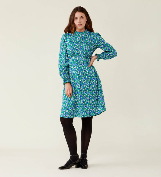 Lyral Green Scatter Knee Length Dress                       LENZINGâ„¢ ECOVEROâ„¢