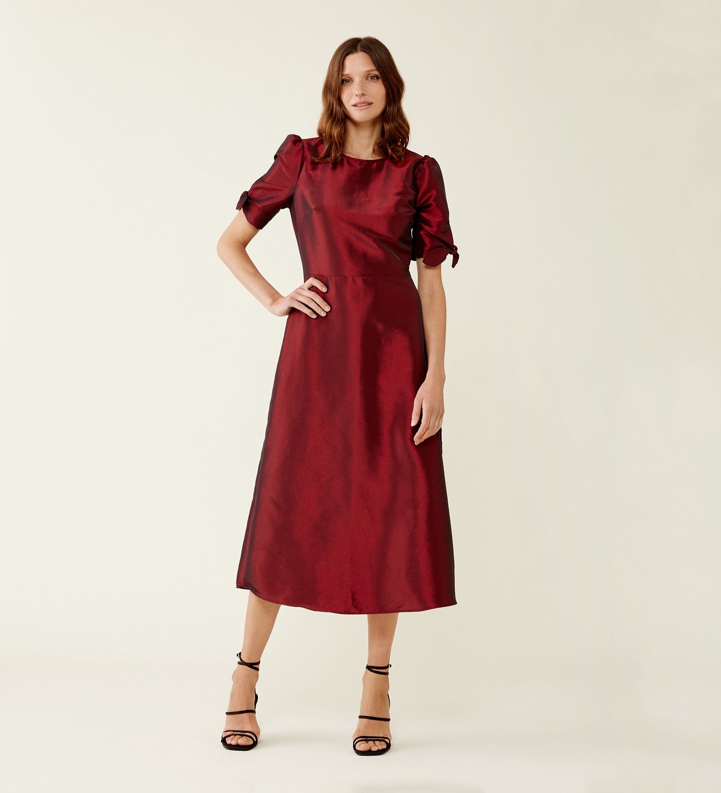 Liora Taffeta Midi Dress