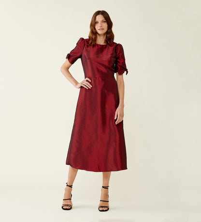 Liora Taffeta Midi Dress