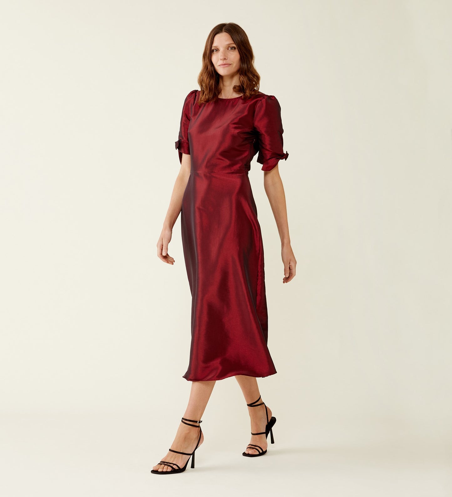 Liora Taffeta Midi Dress
