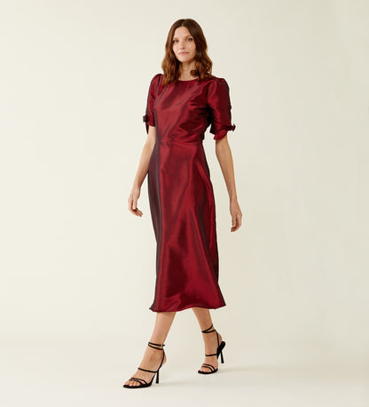 Liora Taffeta Midi Dress