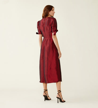 Liora Taffeta Midi Dress