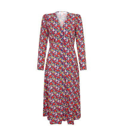 Odele Blue Floral Midi Dress        LENZINGâ„¢ ECOVEROâ„¢