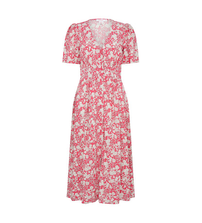 Petulia Pink Ditsy Midi Dress