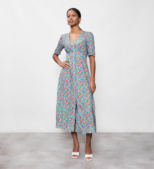 Camilla Blue Meadow Midi Dress