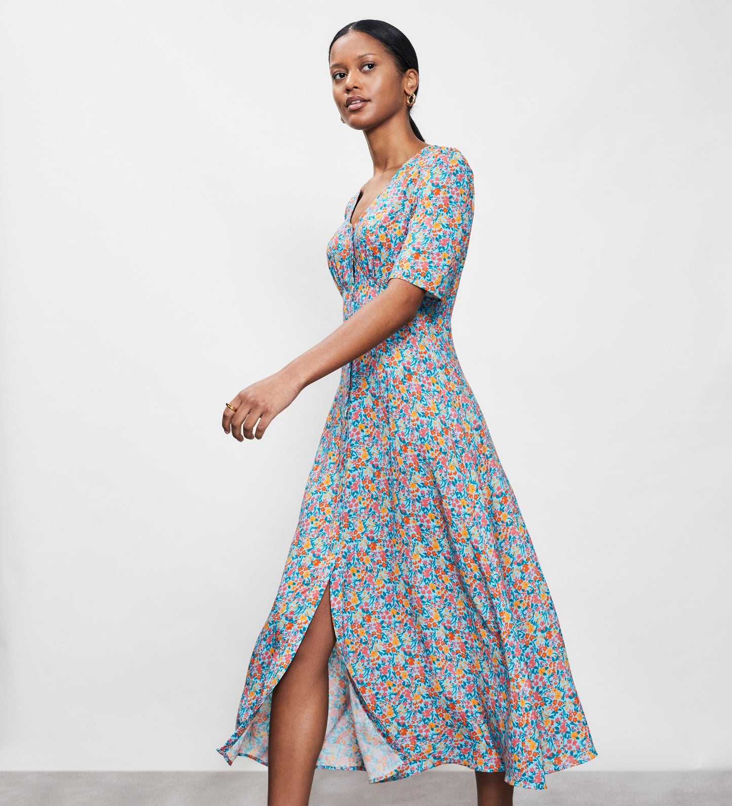 Camilla Blue Meadow Midi Dress