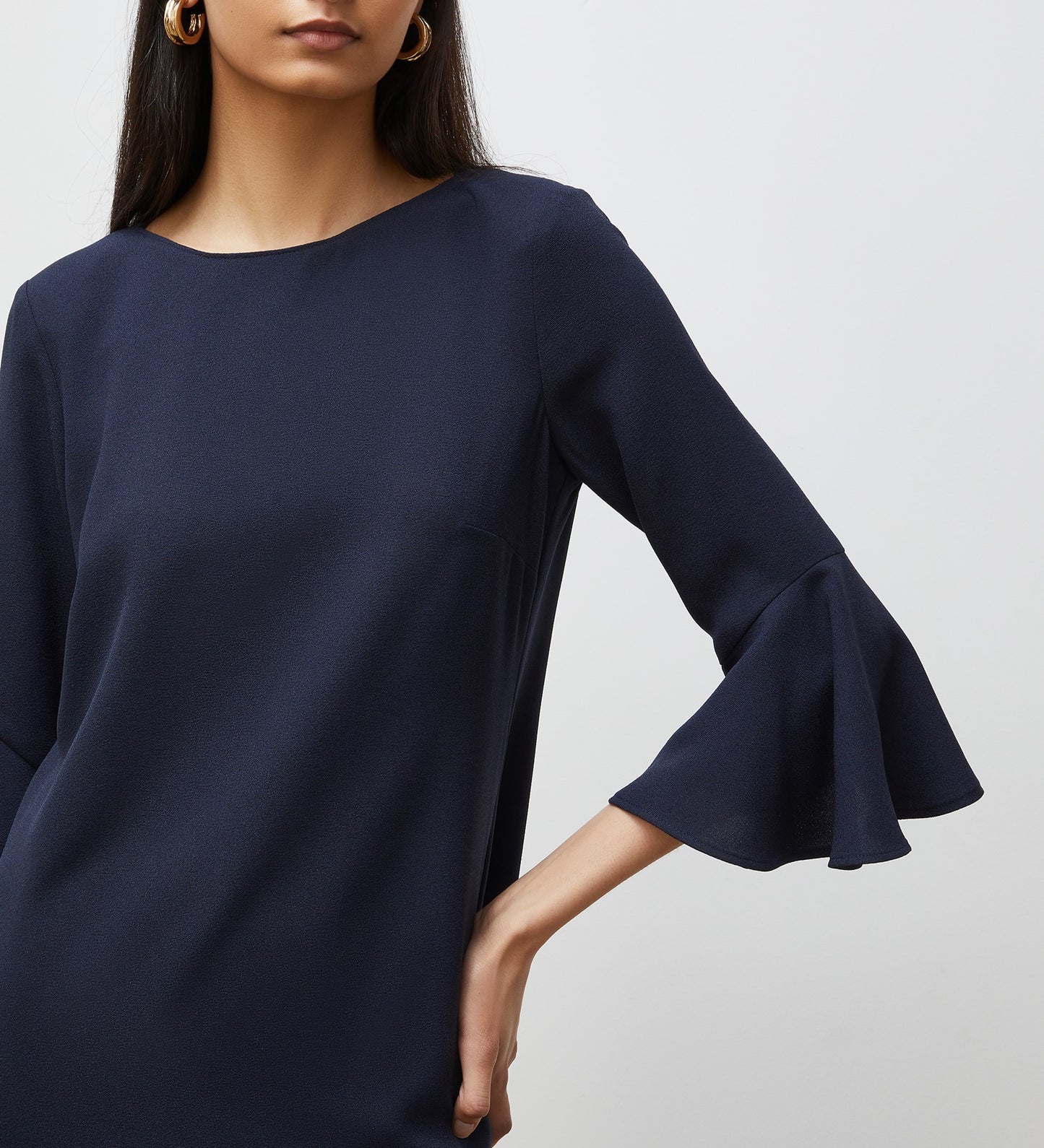 Izzy Navy Knee Length Dress