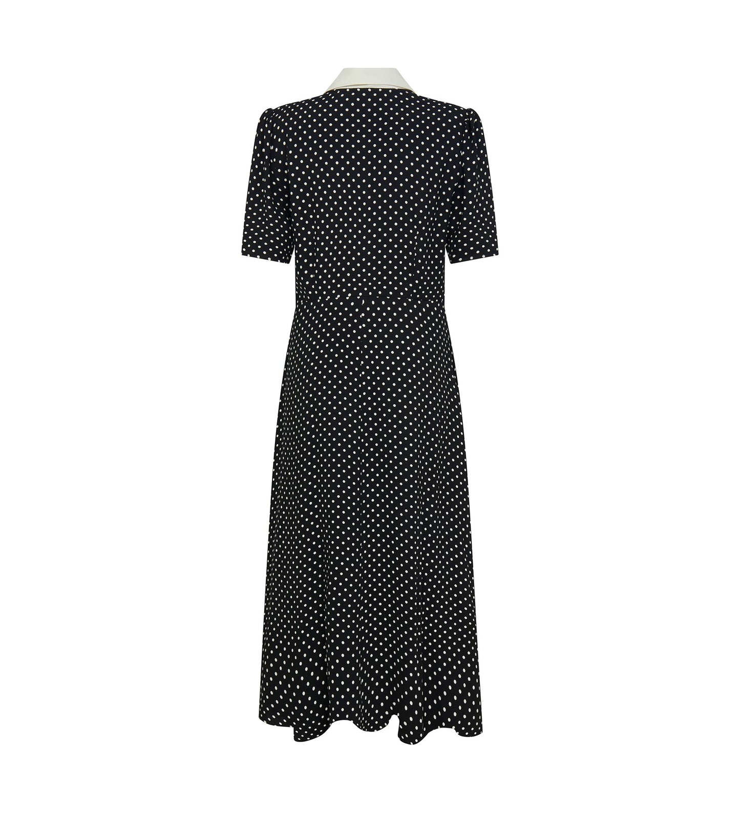 Lindy Black Spot Midi Shirt Dress