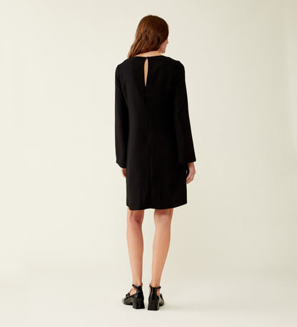 Rangel Black Crepe Dress