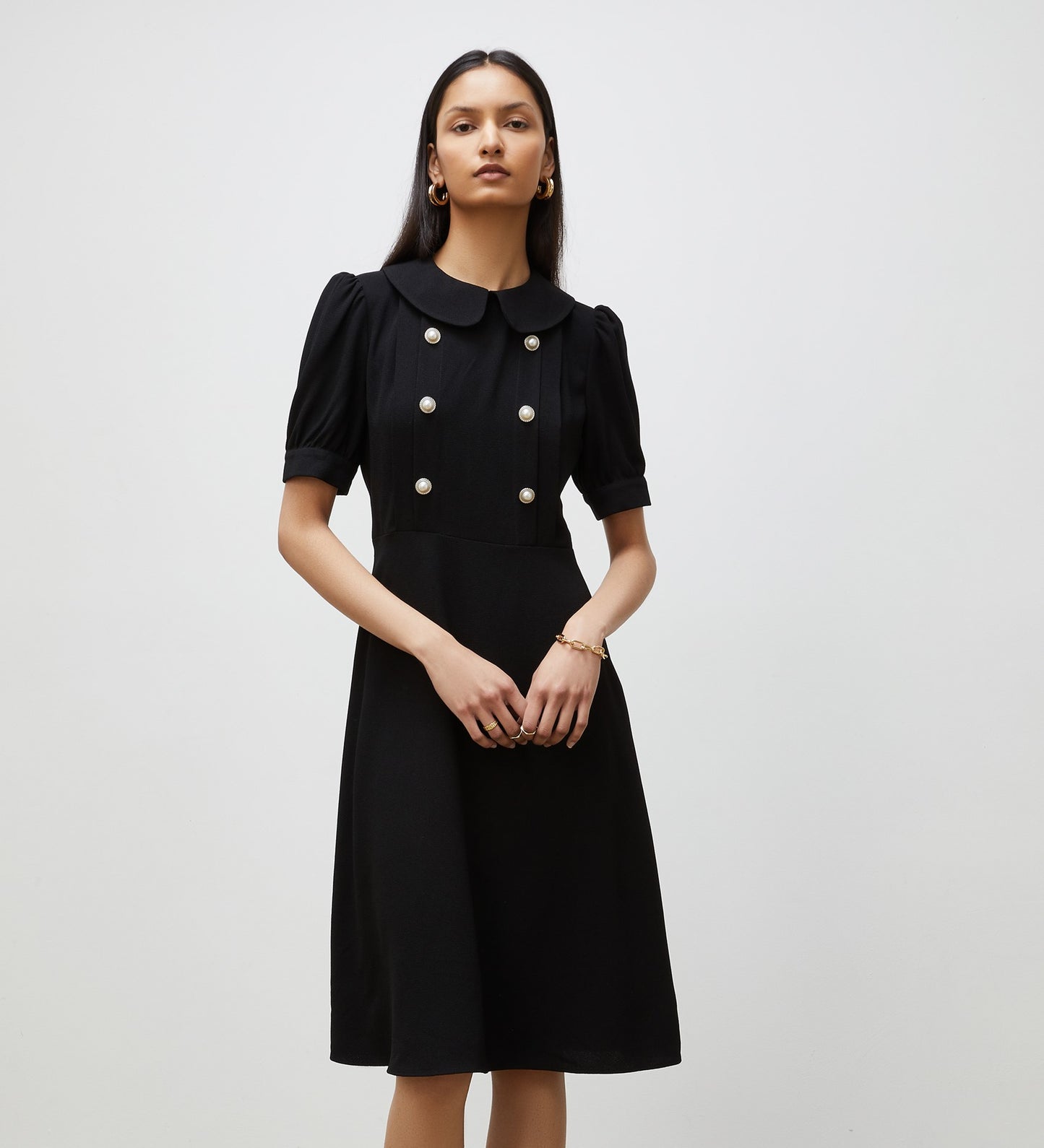 Yelena Black Midi Dress
