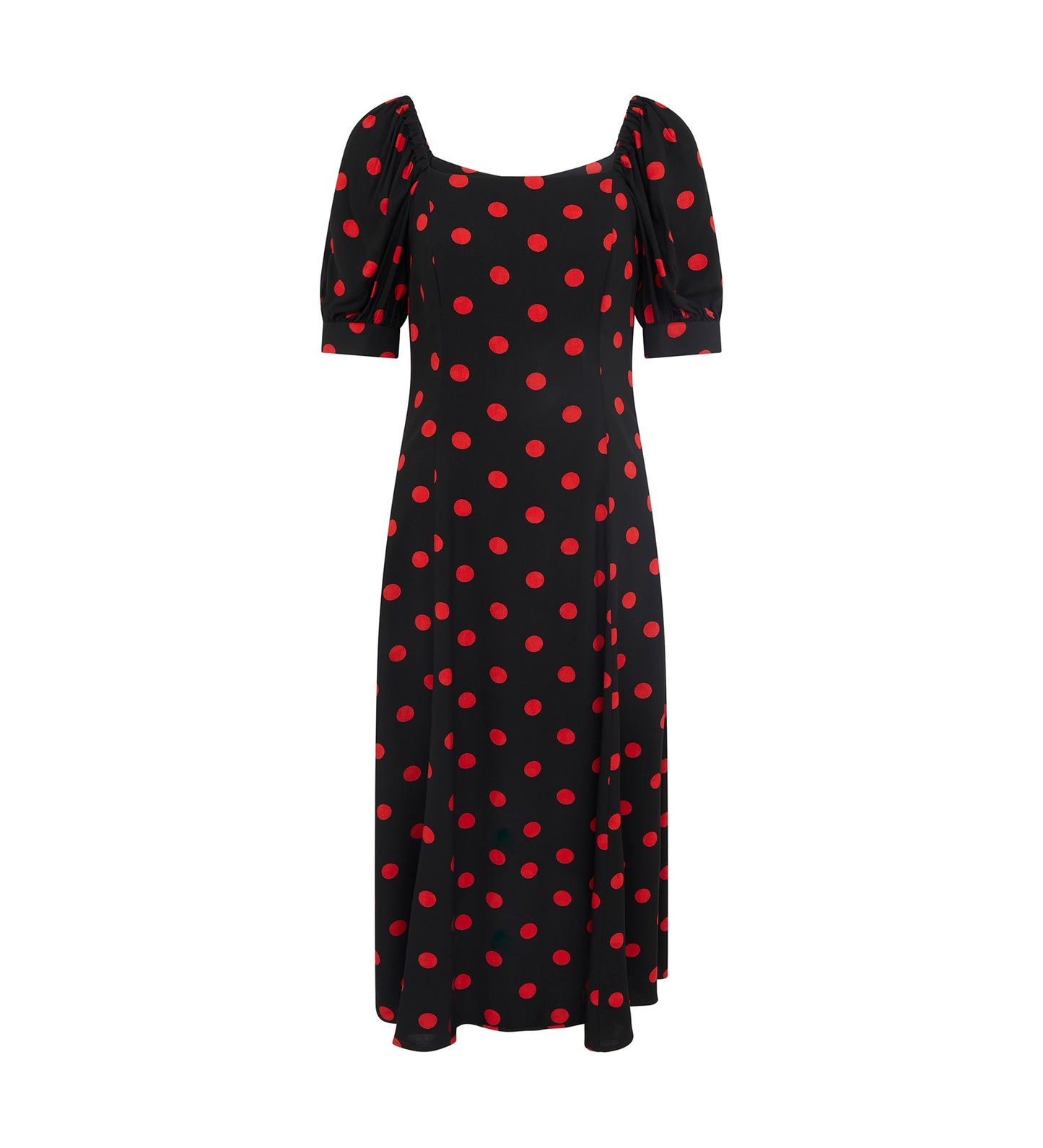 Barnett Red Spot Midi Dress