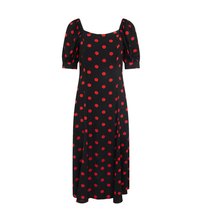 Barnett Red Spot Midi Dress