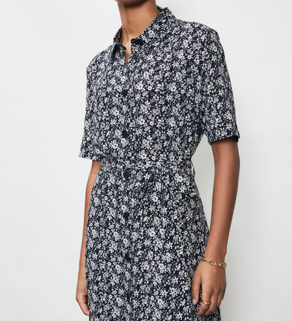 Bailey Black Floral Midi Dress