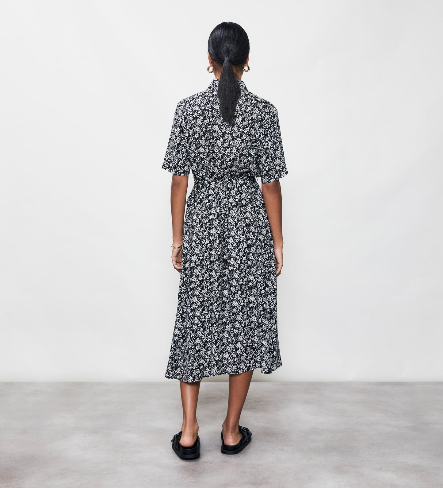 Bailey Black Floral Midi Dress
