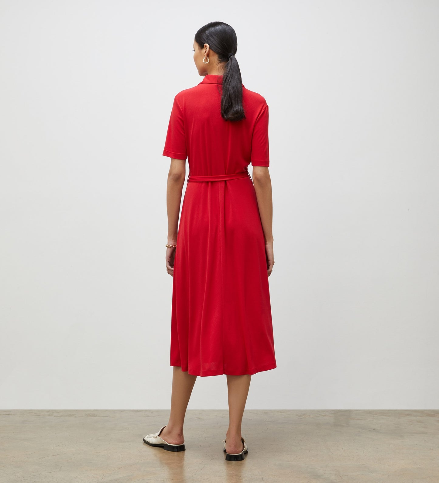 Maddie Red Jersey Crepe Dress