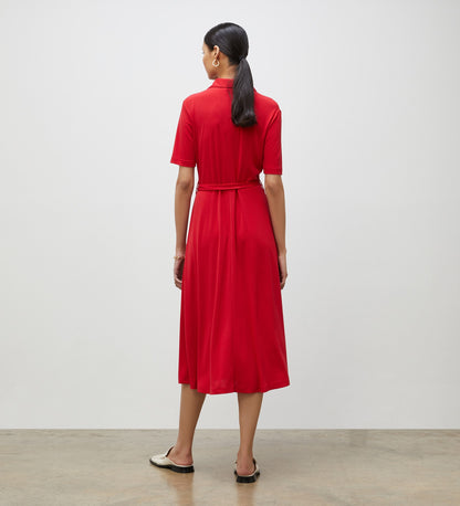 Maddie Red Jersey Crepe Dress