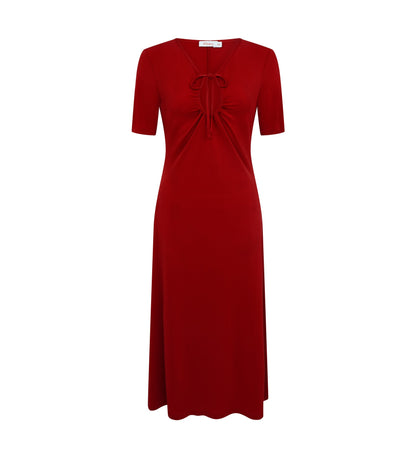 Alice Red Jersey Crepe Midi Dress