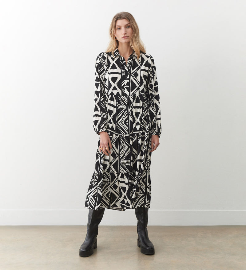 Kalia Tribal Midi Dress