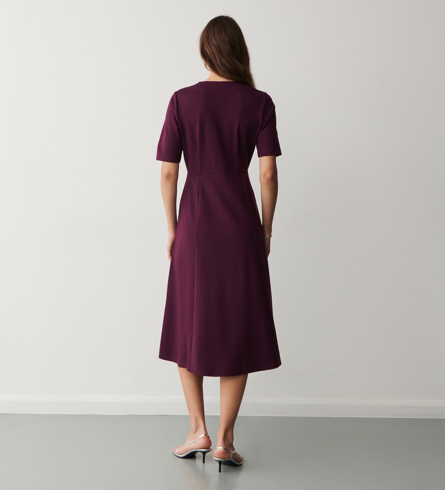 Lillis Purple Ponte Jersey Midi Dress