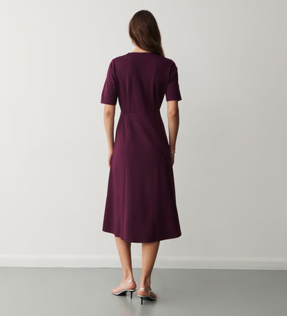 Lillis Purple Ponte Jersey Midi Dress