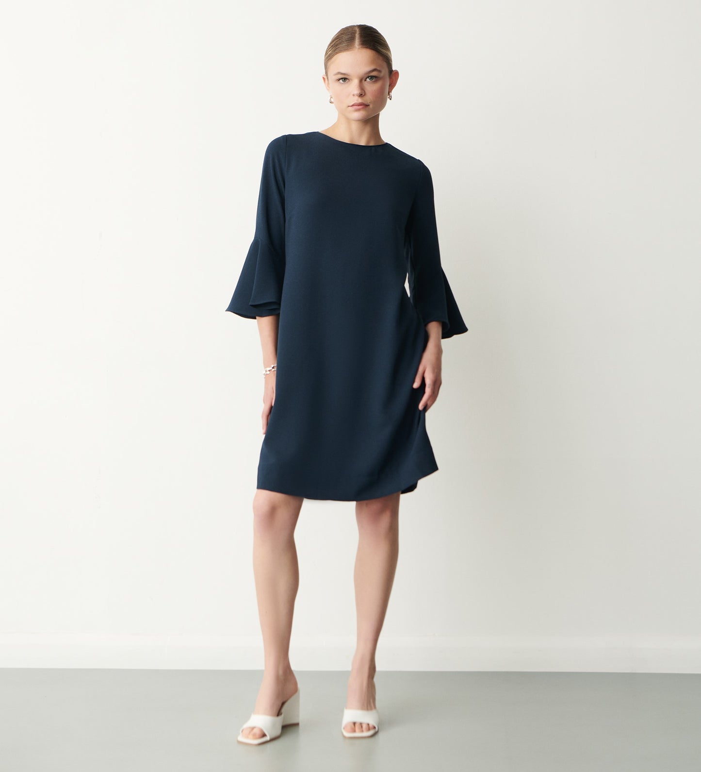Izzy Navy Knee Length Dress
