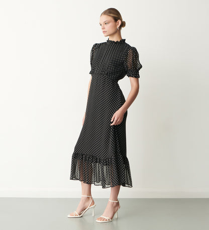 for the gram chiffon midi dress Ella Floral Printed Chiffon Midi Dress