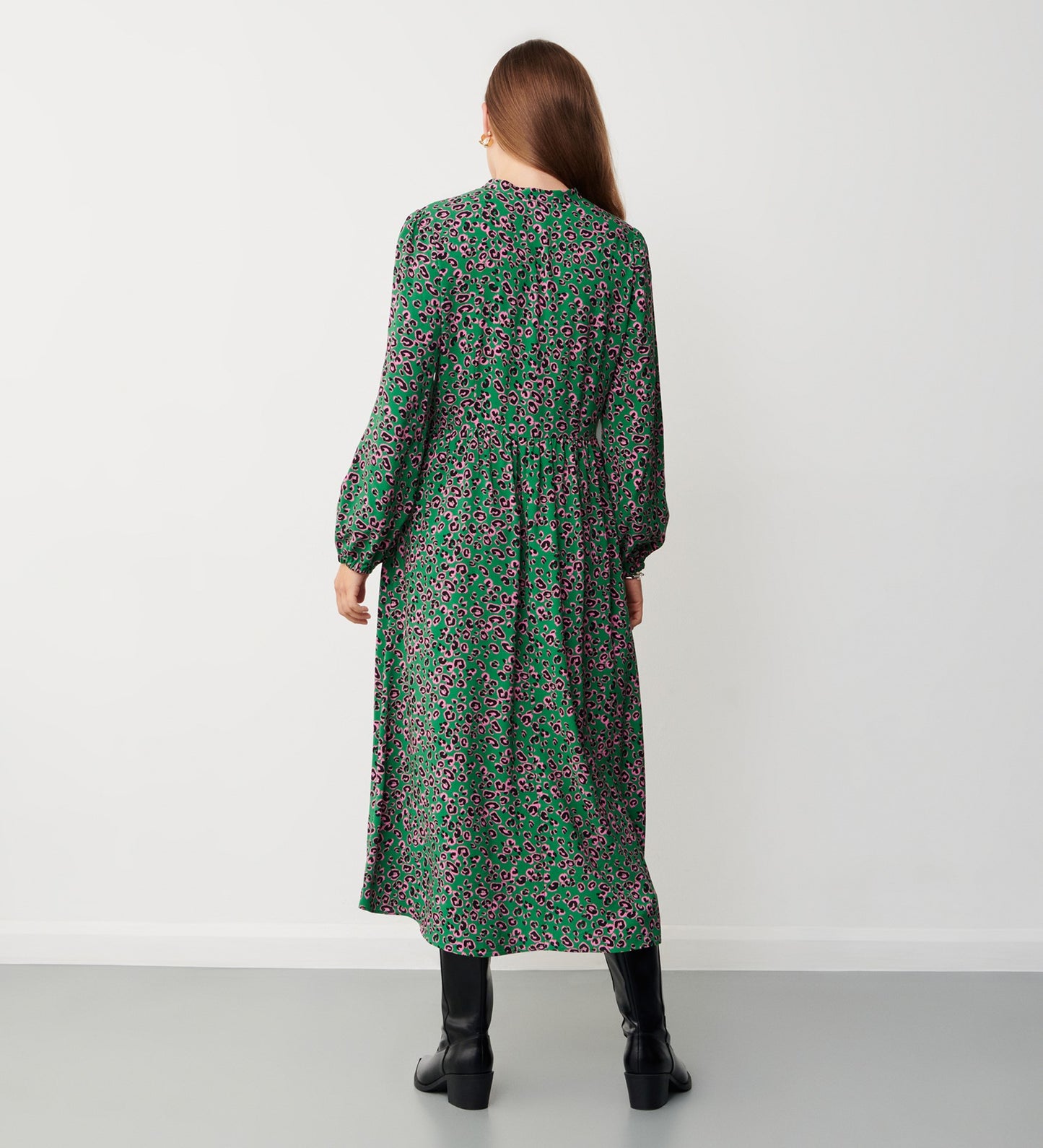 Angelica Animal Print Midi Dress