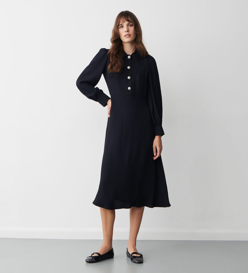 Rosa Crepe Midi Dress