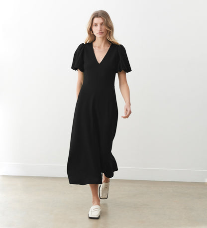 Sophie Black Ponte Jersey Midi Dress