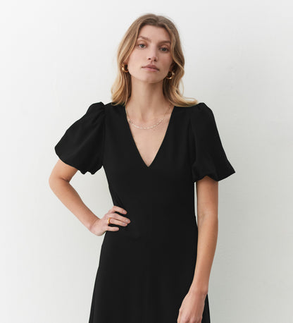 Sophie Black Ponte Jersey Midi Dress