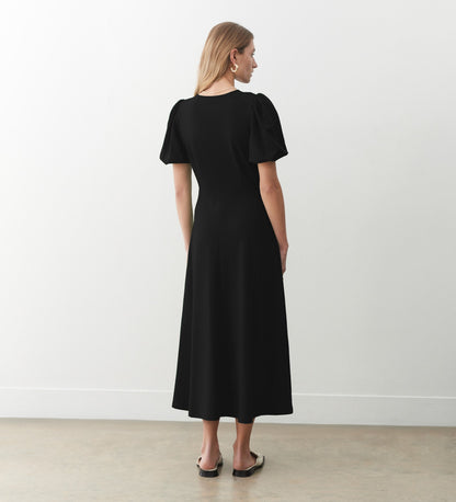 Sophie Black Ponte Jersey Midi Dress