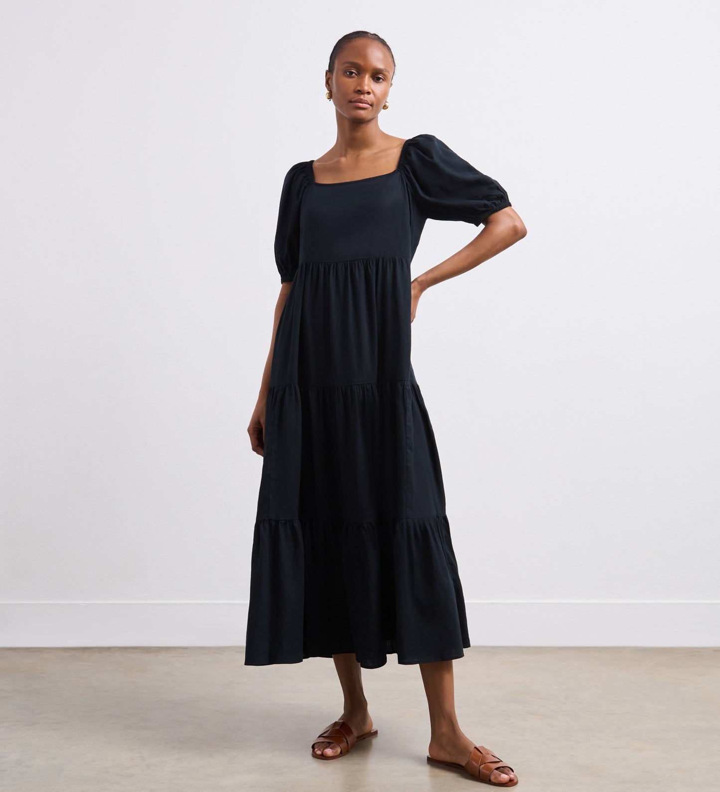 Jane Black Linen Blend Midi Dress