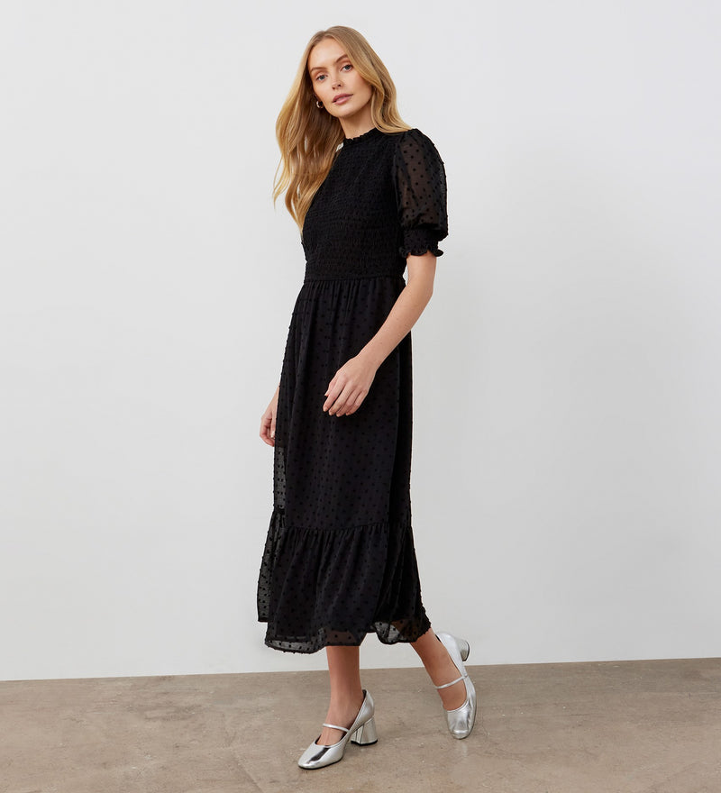 Amelia Georgette Midi Dress