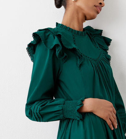 Adela Green Cotton Midi Dress | Finery London Adela Green Cotton Midi Dress | Finery London