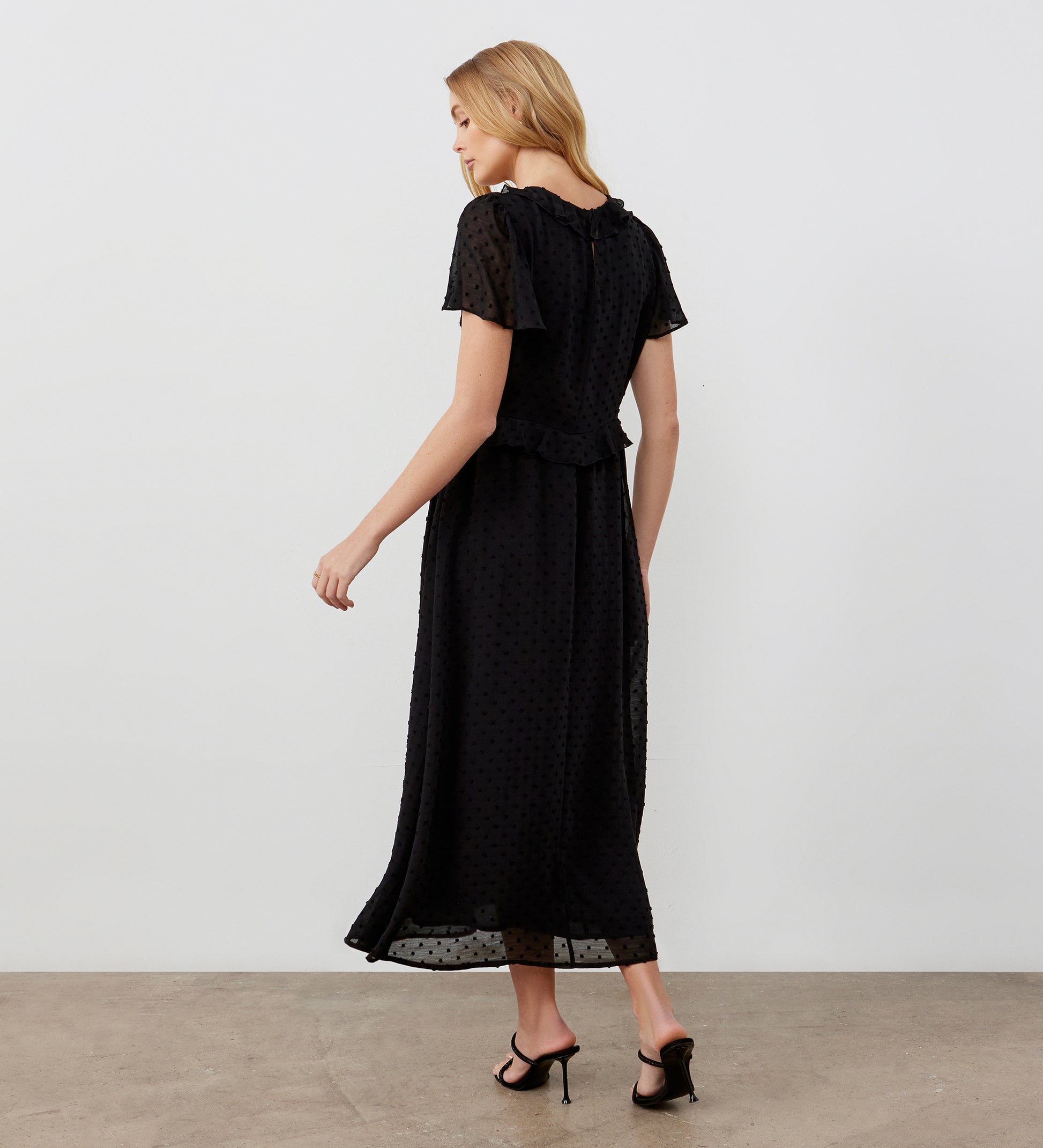 Dahlia Black Chiffon Midi Dress Finery London Dahlia Black Chiffon Midi Dress Finery London