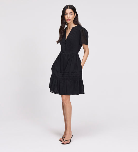 Black Midi Dresses | Long-Sleeve, Jersey & Floral Finery London Black Midi Dresses | Long-Sleeve, Jersey & Floral Finery London