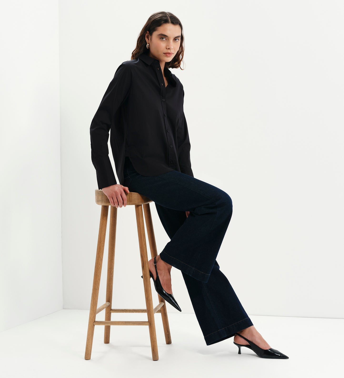 Dillon Black Cotton Shirt