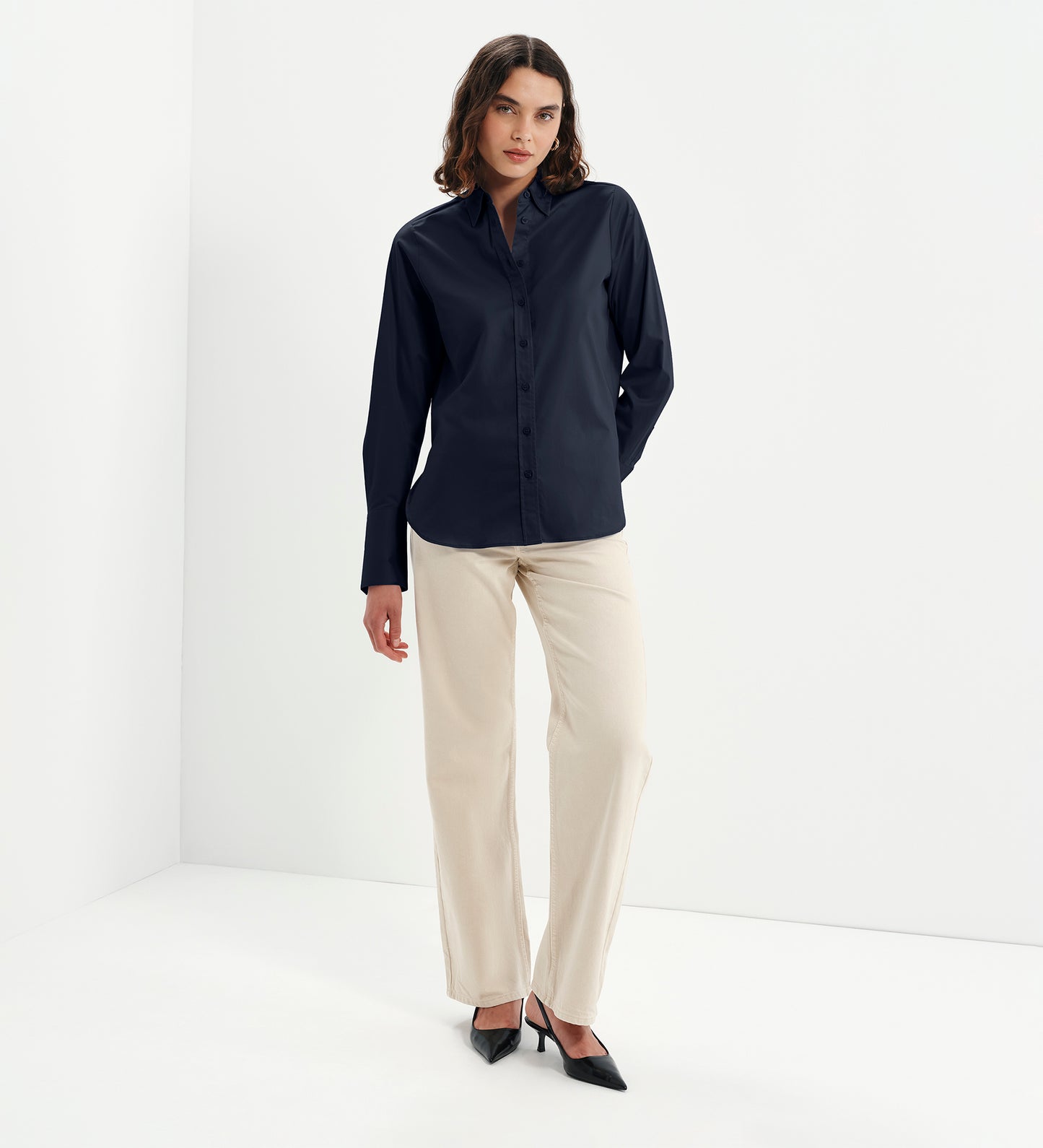 Dillon Navy Cotton Shirt