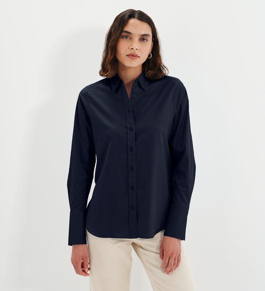 Dillon Navy Cotton Shirt