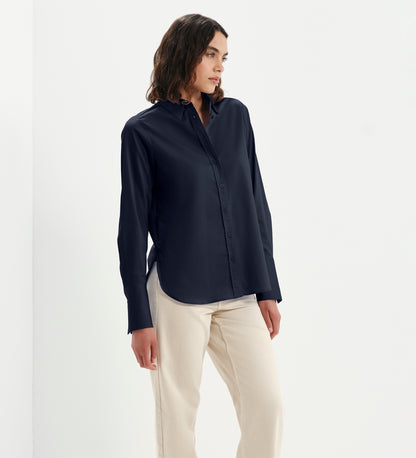 Dillon Navy Cotton Shirt