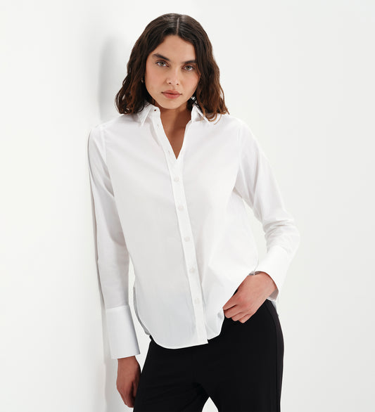 Dillon White Cotton Shirt