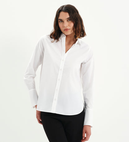 Dillon White Cotton Shirt
