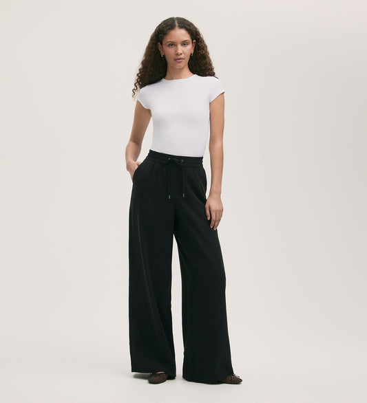 Dixie Black Wide Leg Trousers