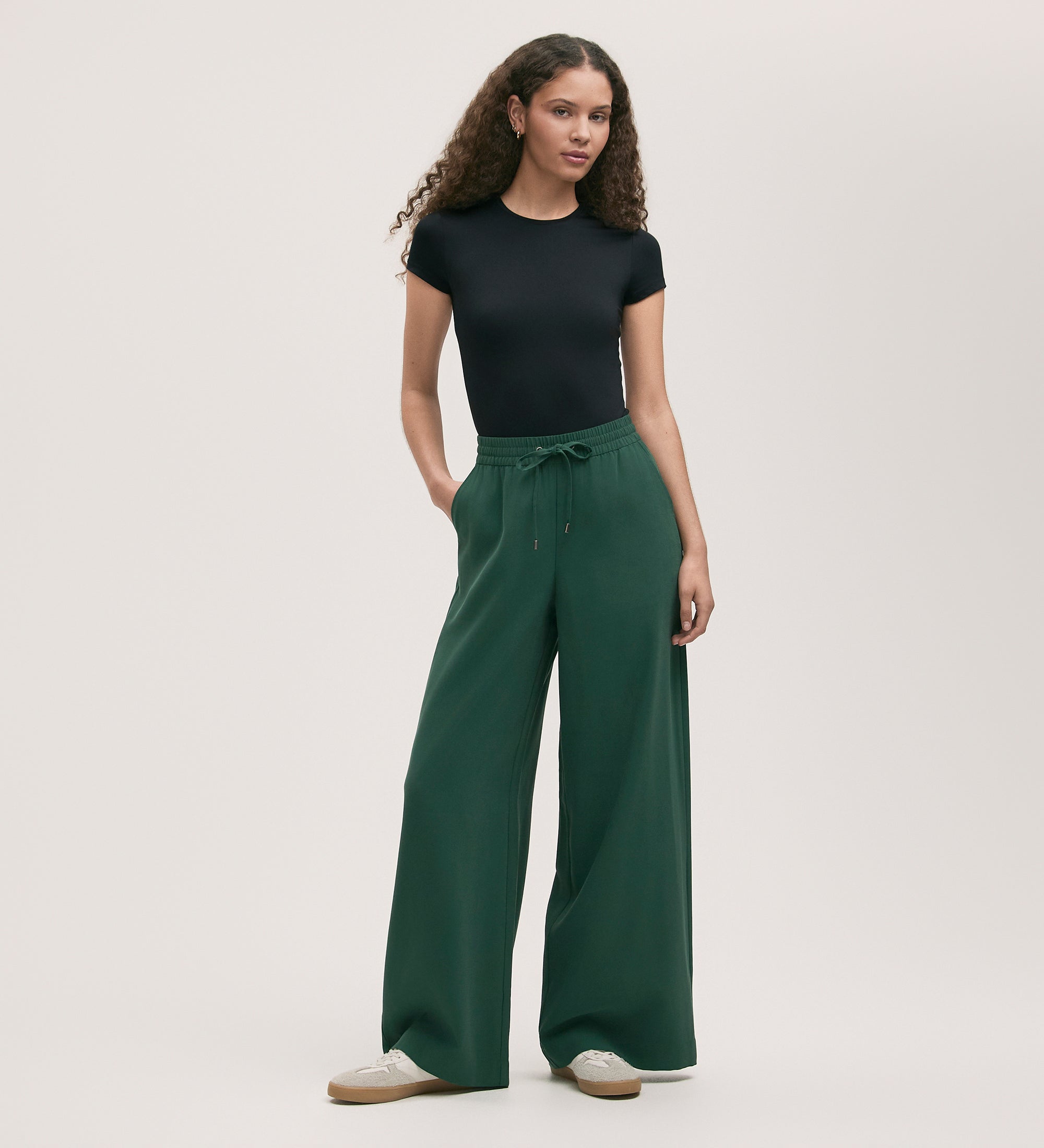 Dixie Dark Green Wide Leg Trousers - 8R