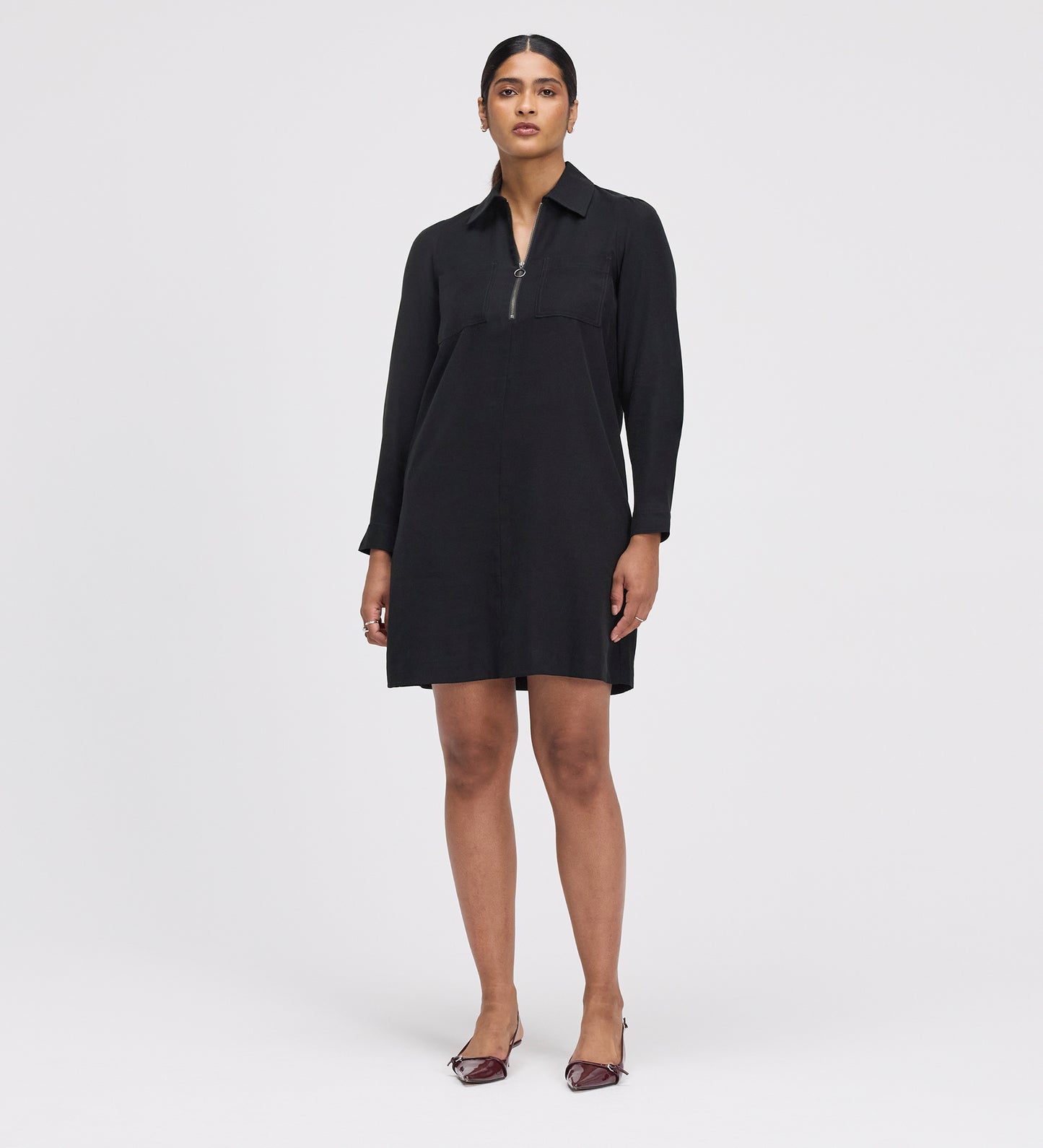 Enriko Black Cupro Short Dress