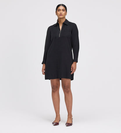 Enriko Black Cupro Short Dress