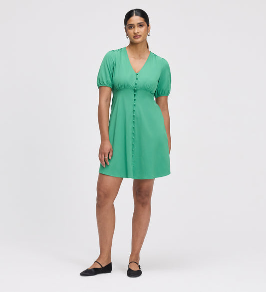 Ensley Green Button Through Short Dress