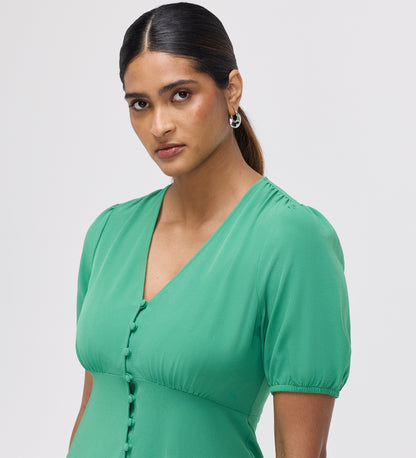 Ensley Green Button Through Short Dress