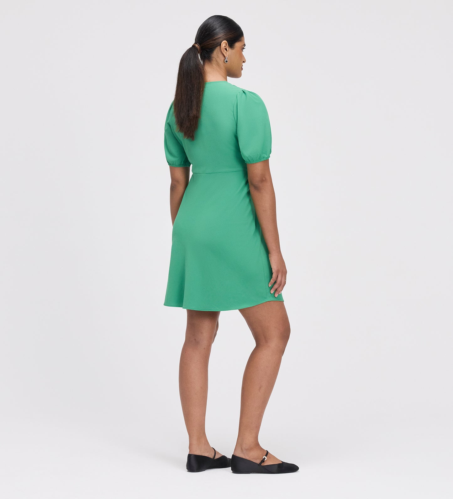 Ensley Green Button Through Short Dress