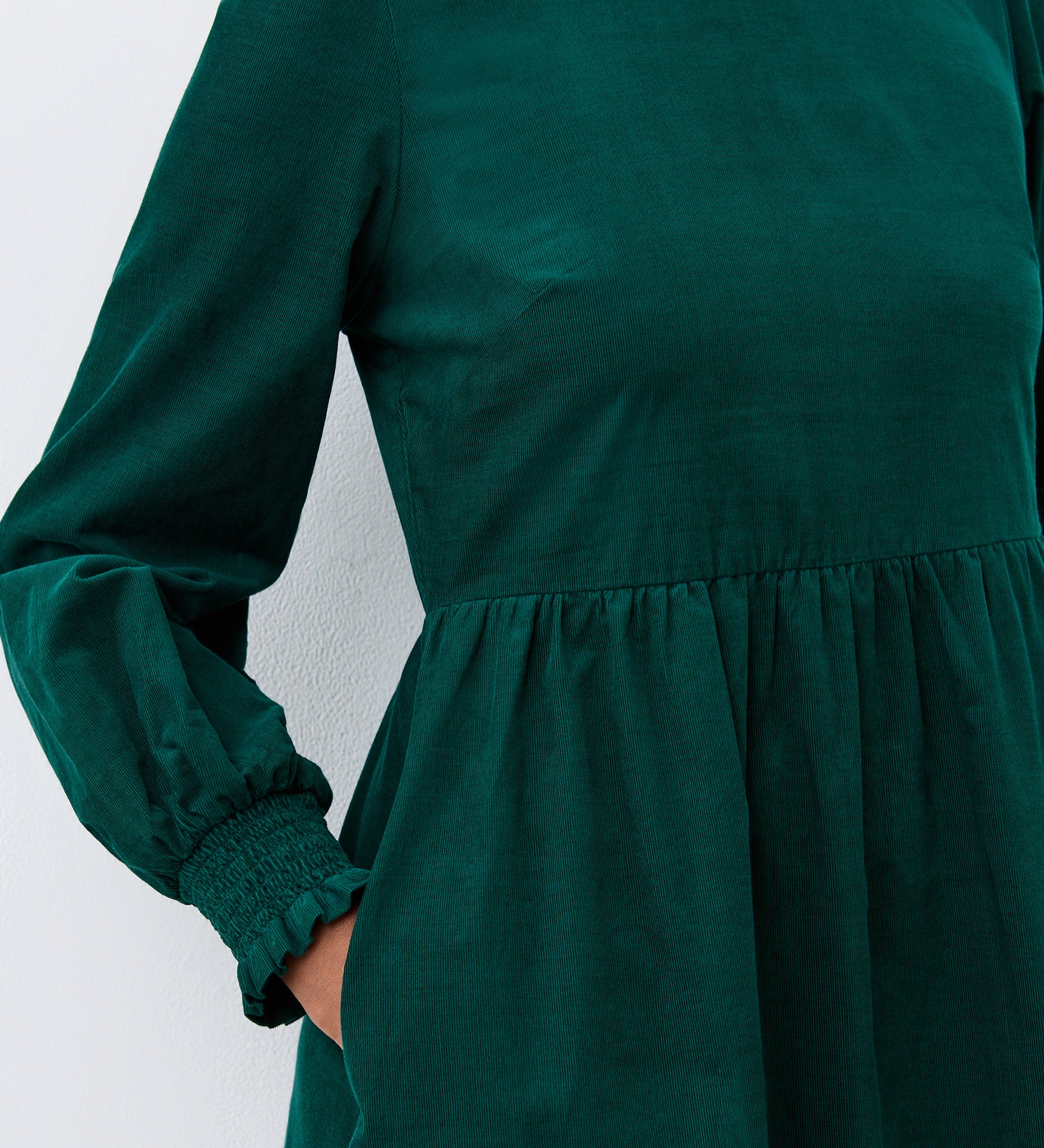 Esme Bottle Green Corduroy Midi Dress Finery London Esme Bottle Green Corduroy Midi Dress Finery London
